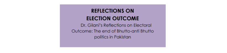 Report # 5 REFLECTIONS ON ELECTION OUTCOME 2013