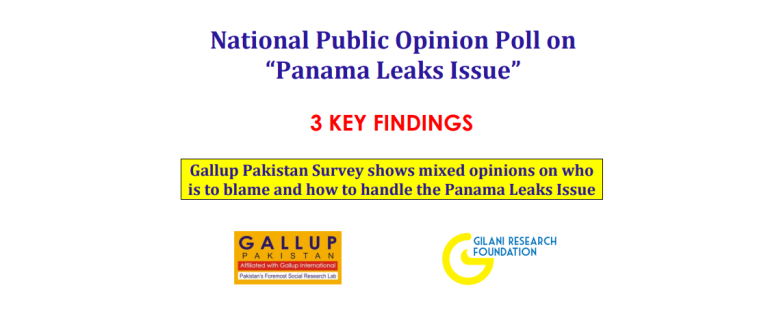 3 Key Findings on Panama Leaks Issue Public Opinion Poll by Gallup Pakistan