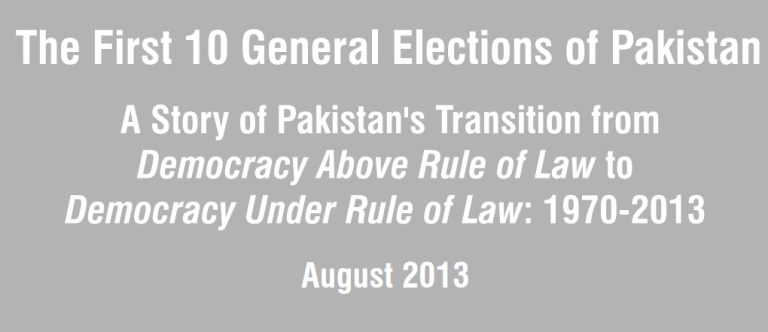 Pakistan 10th National Election – 2013