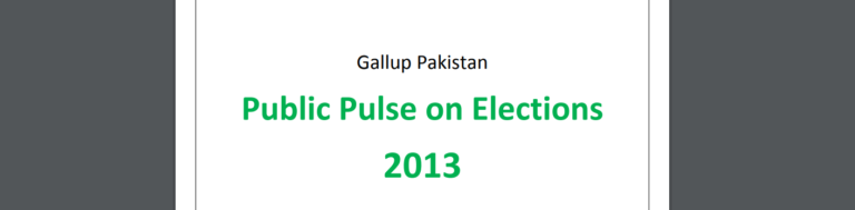 Public Pulse on Elections 2013